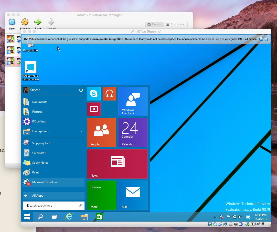 windows 10 technical preview for mac